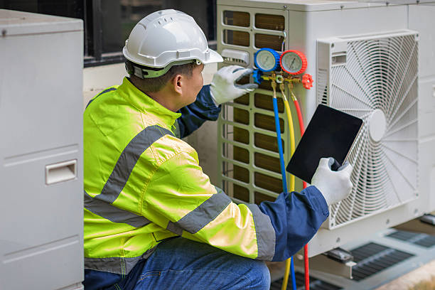 Professional Air Duct Cleaning technician working in Albany, MO